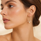 Lumière Pearl Drop Hoop Earrings